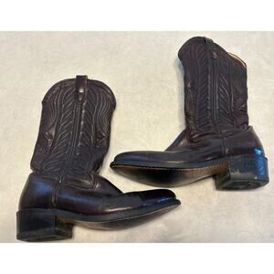 Iron Age Boots Men’s Size 8.5 EE Steel Toe Burgundy Pull On Western Cowboy